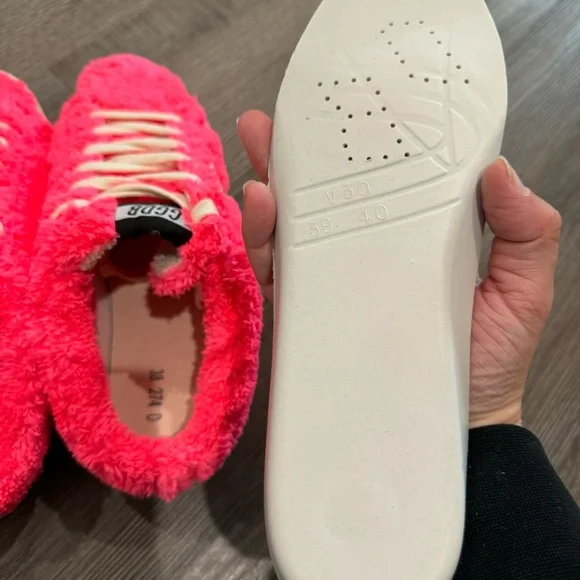 Golden Goose Superstar Sabot Fuchsia White Slip On Shearling Sneakers - Picture 8 of 15